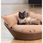 MILA - Panier design en cuir pour chat