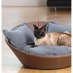 MILA - Panier design en cuir pour chat