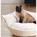 MILA - Panier design en cuir pour chat