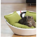 MILA - Panier design en cuir pour chat