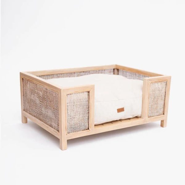 panier major rotin naturel design chien