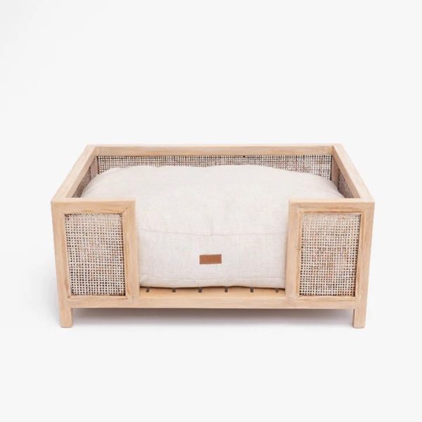 panier major rotin naturel design chien